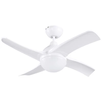 Sygonix Deckenventilator 55W (Ø x H) 910mm x 370mm Weiß Timer, mit Beleuchtung, mit Fernbedienung Sygonix Deckenventilator 55W (Ø x H) 910mm x 370mm Weiß Timer, mit Beleuchtung, mit Fernbedienung