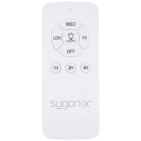 Sygonix Deckenventilator 55W (Ø x H) 910mm x 370mm Weiß Timer, mit Beleuchtung, mit Fernbedienung Sygonix Deckenventilator 55W (Ø x H) 910mm x 370mm Weiß Timer, mit Beleuchtung, mit Fernbedienung