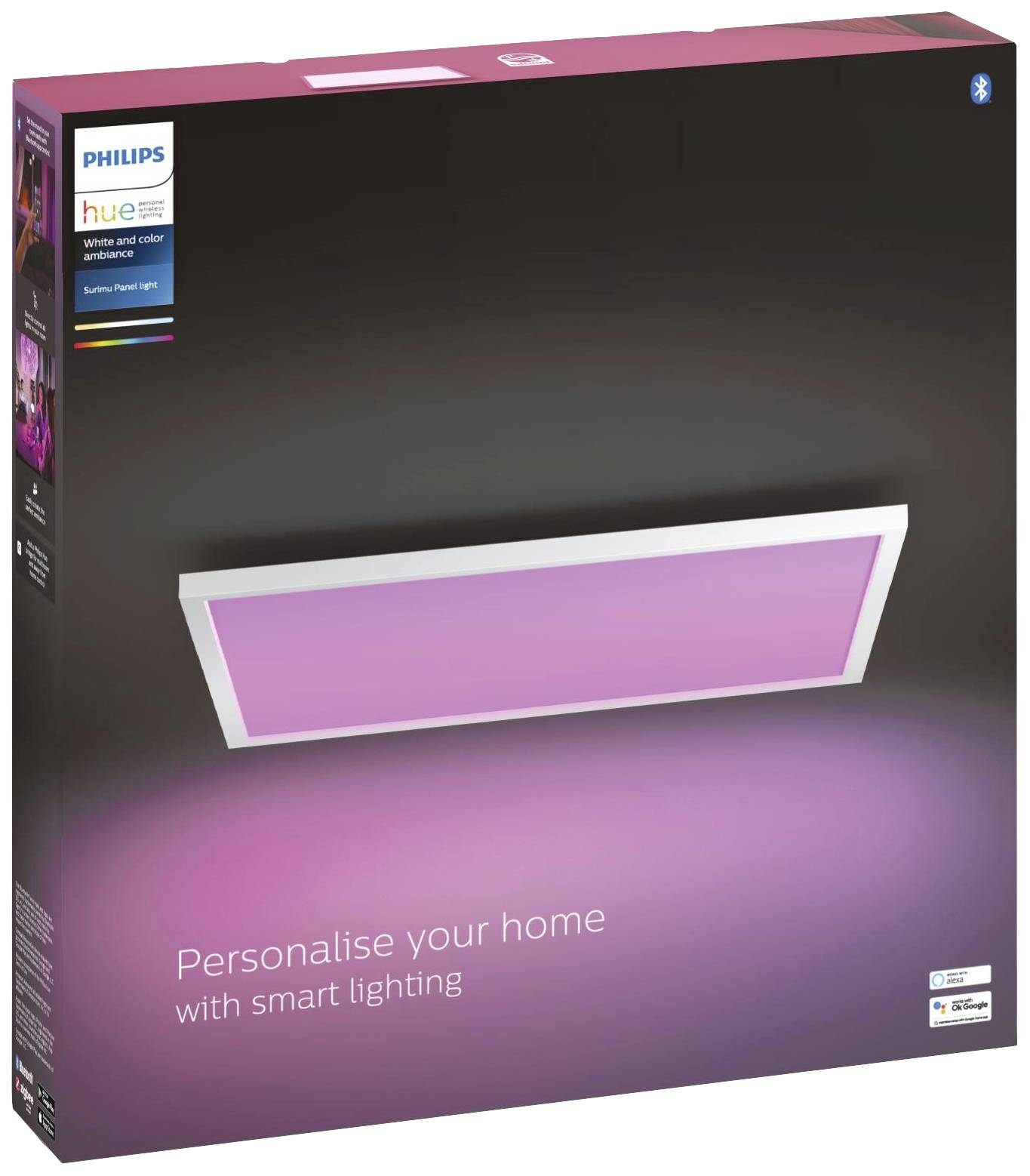 Philips LED LED-Panel 35507100 Hue White & Col. Amb. Surimu Panel 60x60cm LED fest eingebaut 60 W