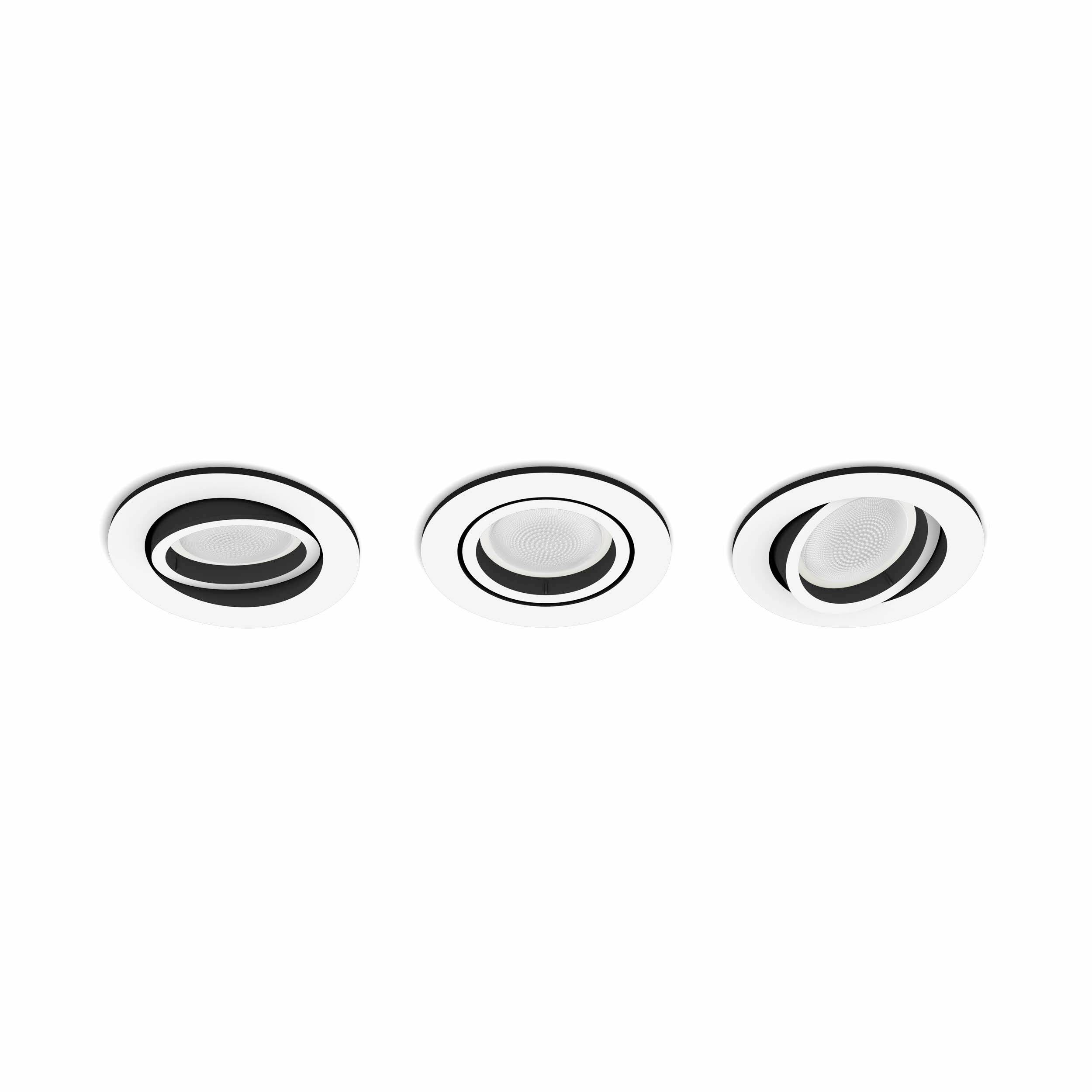 Philips LED LED-Deckenstrahler 871951434288000 Hue White & Col. Amb. Centura Einbauspot 3 flg. weiß 3x350lm GU10 17.1 W