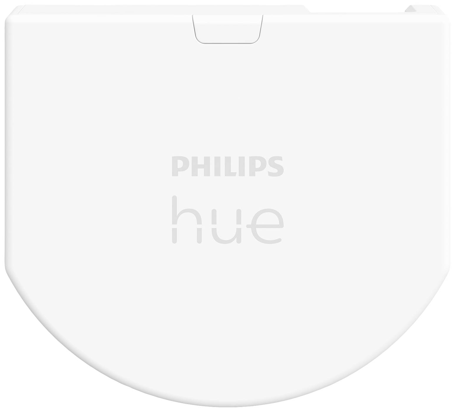 Ein weißer Philips Hue Smart Button zur Steuerung von smarten Beleuchtungssystemen.