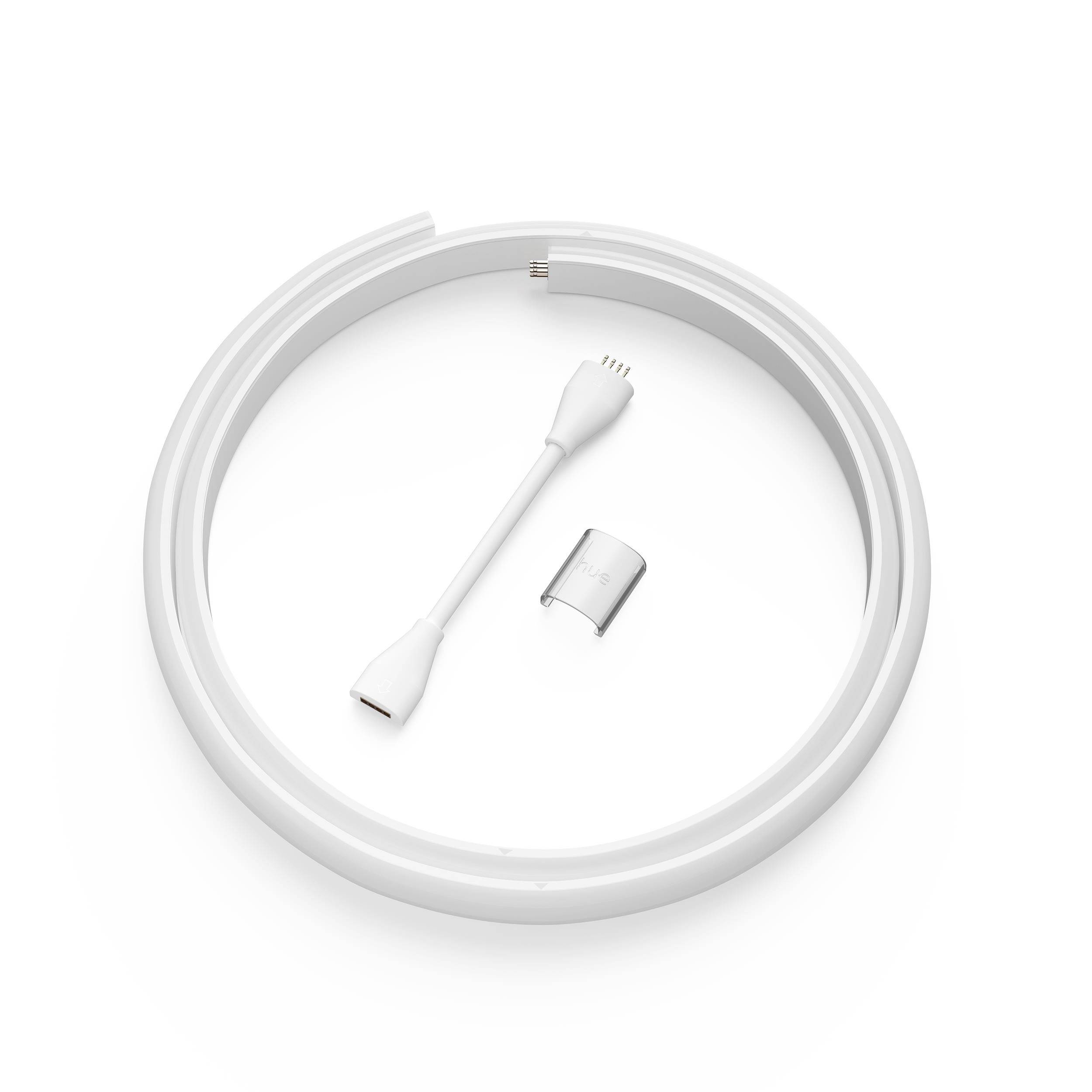 USB-Ladegerät mit flexiblem Kabel und separat abnehmbarem Magnetstecker, liegt auf einem weißen Hintergrund.