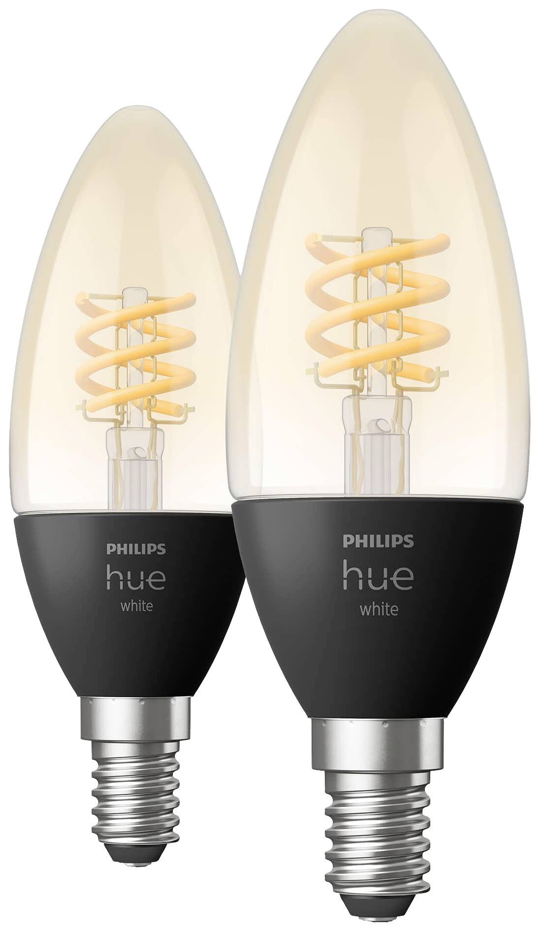 Philips Hue LED-Leuchtmittel (2er-Set) 871951430221100 EEK: G (A - G) Hue White Kerze Doppelpack Filament 2x300lm E14 9 W Warmweiß