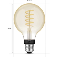 Philips Hue LED-Leuchtmittel 871951430148100 EEK: G (A - G) Hue White Ambiance E27 Einzelpack Globe G93 Filament 300lm E27 7 W Warmweiß bis Kaltwei Philips Hue LED-Leuchtmittel 871951430148100 EEK: G (A - G) Hue White Ambiance E27 Einzelpack Globe G93 Filament 300lm E27 7 W Warmweiß bis Kaltwei