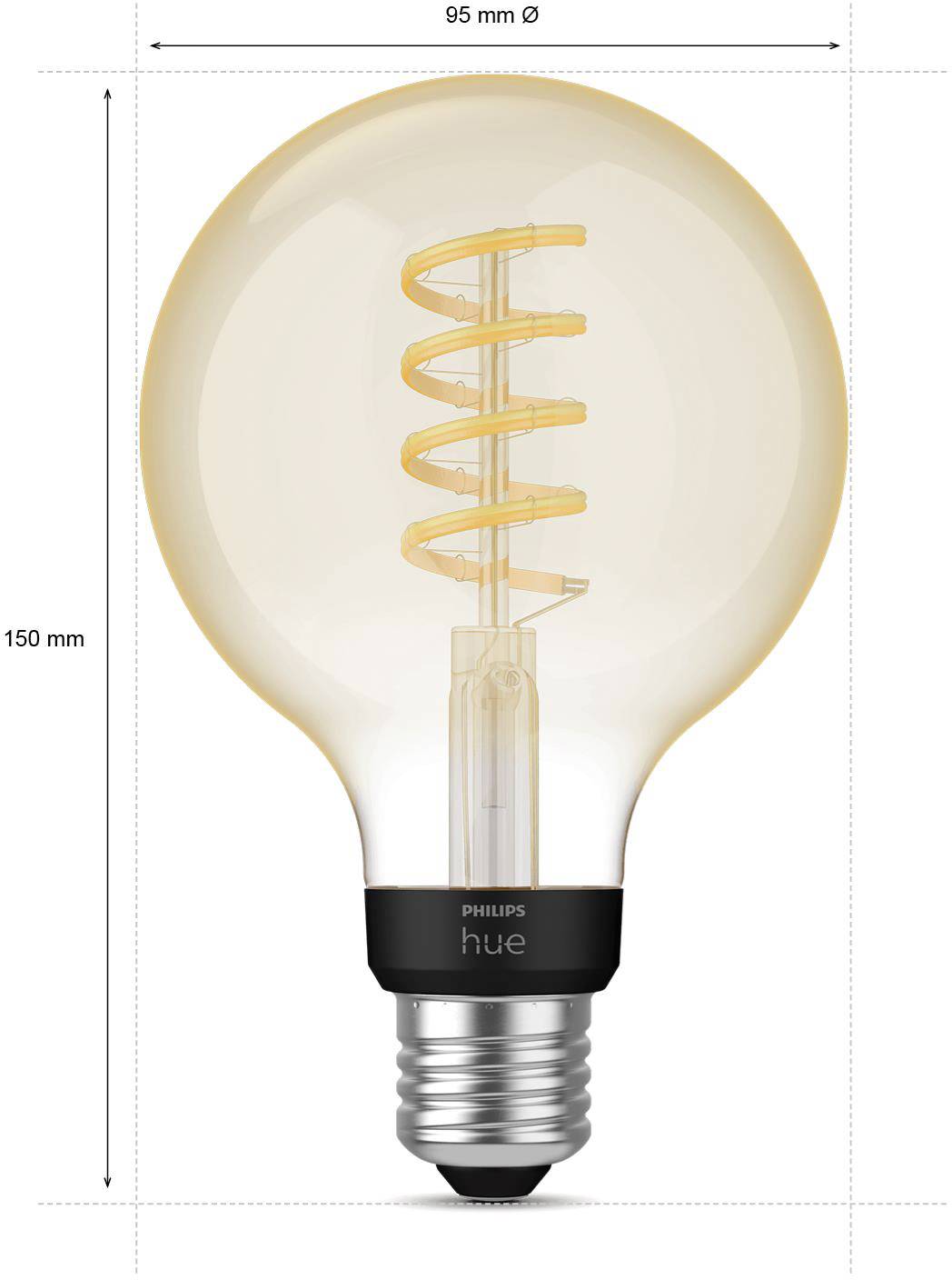 Philips Hue LED-Leuchtmittel 871951430148100 EEK: G (A - G) Hue White Ambiance Einzelpack Globe G93 Filament 300lm E27