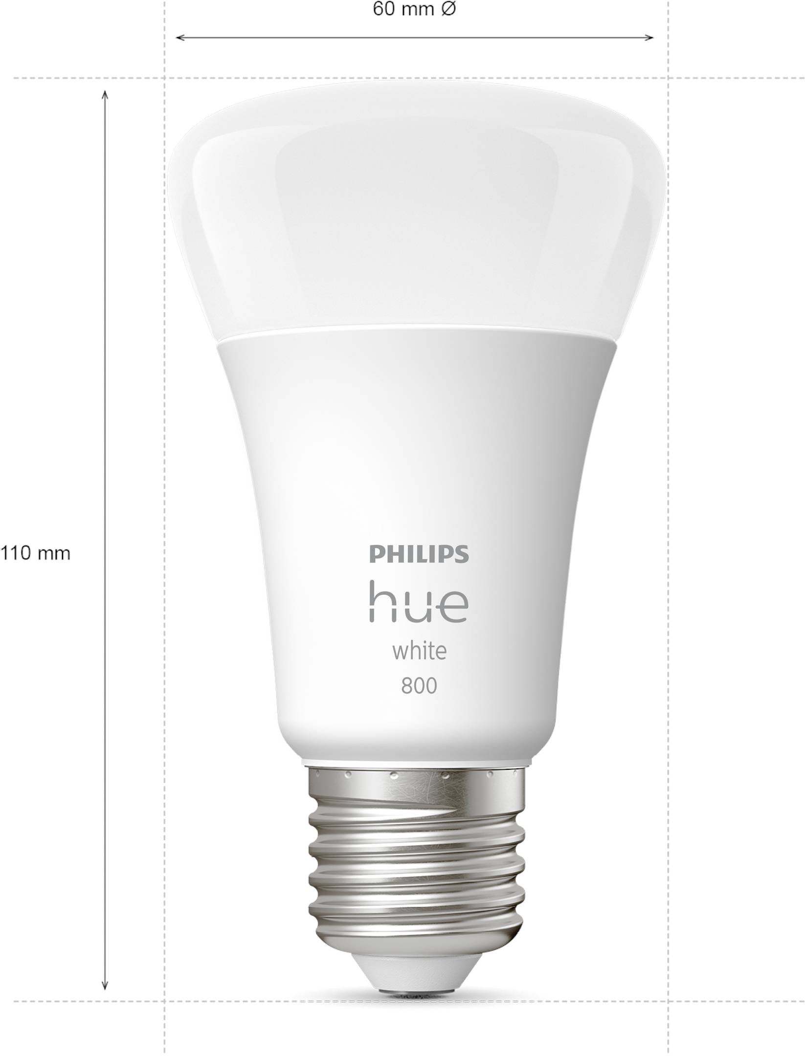 Philips Hue LED-Leuchtmittel (4er Set) 871951431914100 EEK: F (A - G) Hue White Viererpack 4x800lm 60W E27 36W Warmweiß