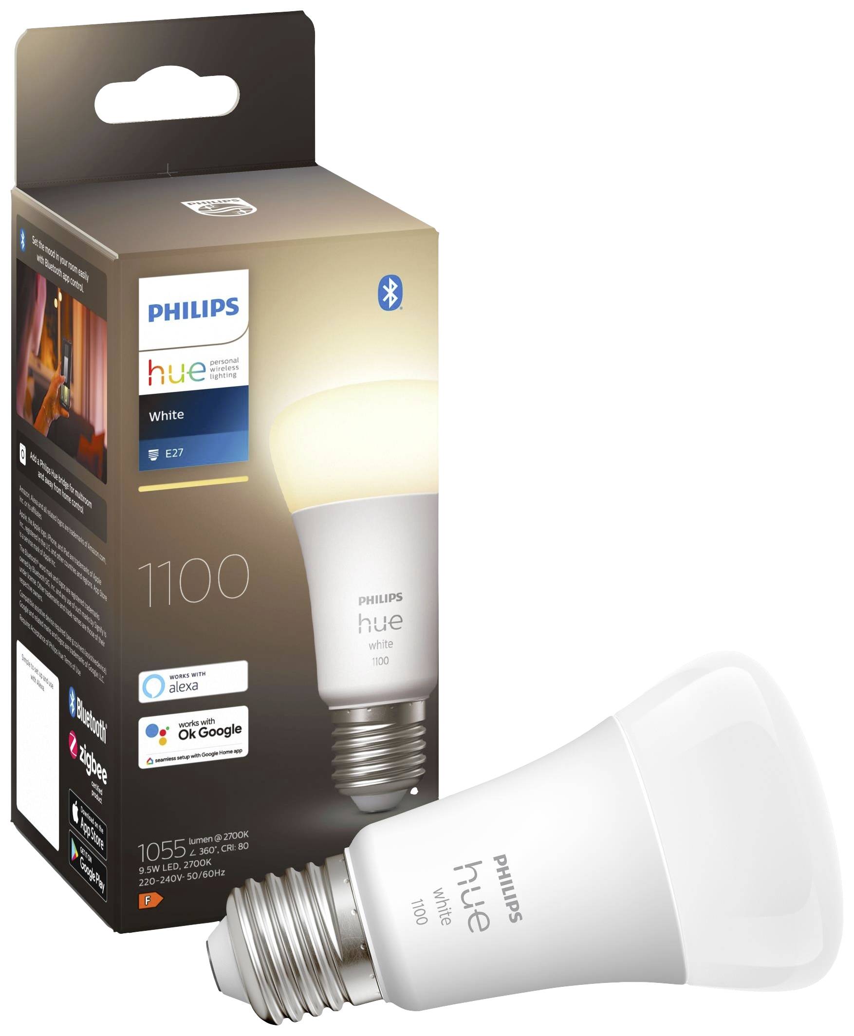 Philips LED LED-Leuchtmittel 871951428823200 EEK: F (A - G) Hue White E27 Einzelpack 1050lm 75W E27 9.5 W Warmweiß