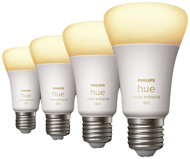 Philips Hue LED-Leuchtmittel (4er Set) 871951432828000 EEK: F (A - G) Hue White Ambiance Viererpack 4x570lm 60W E27 9 W Warmweiß bis Kaltweiß