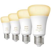 Philips Hue LED-Leuchtmittel (4er Set) 871951432828000 EEK: F (A - G) Hue White Ambiance E27 Viererpack 4x570lm 60W E27 9 W Warmweiß bis Kaltweiß Philips Hue LED-Leuchtmittel (4er Set) 871951432828000 EEK: F (A - G) Hue White Ambiance E27 Viererpack 4x570lm 60W E27 9 W Warmweiß bis Kaltweiß