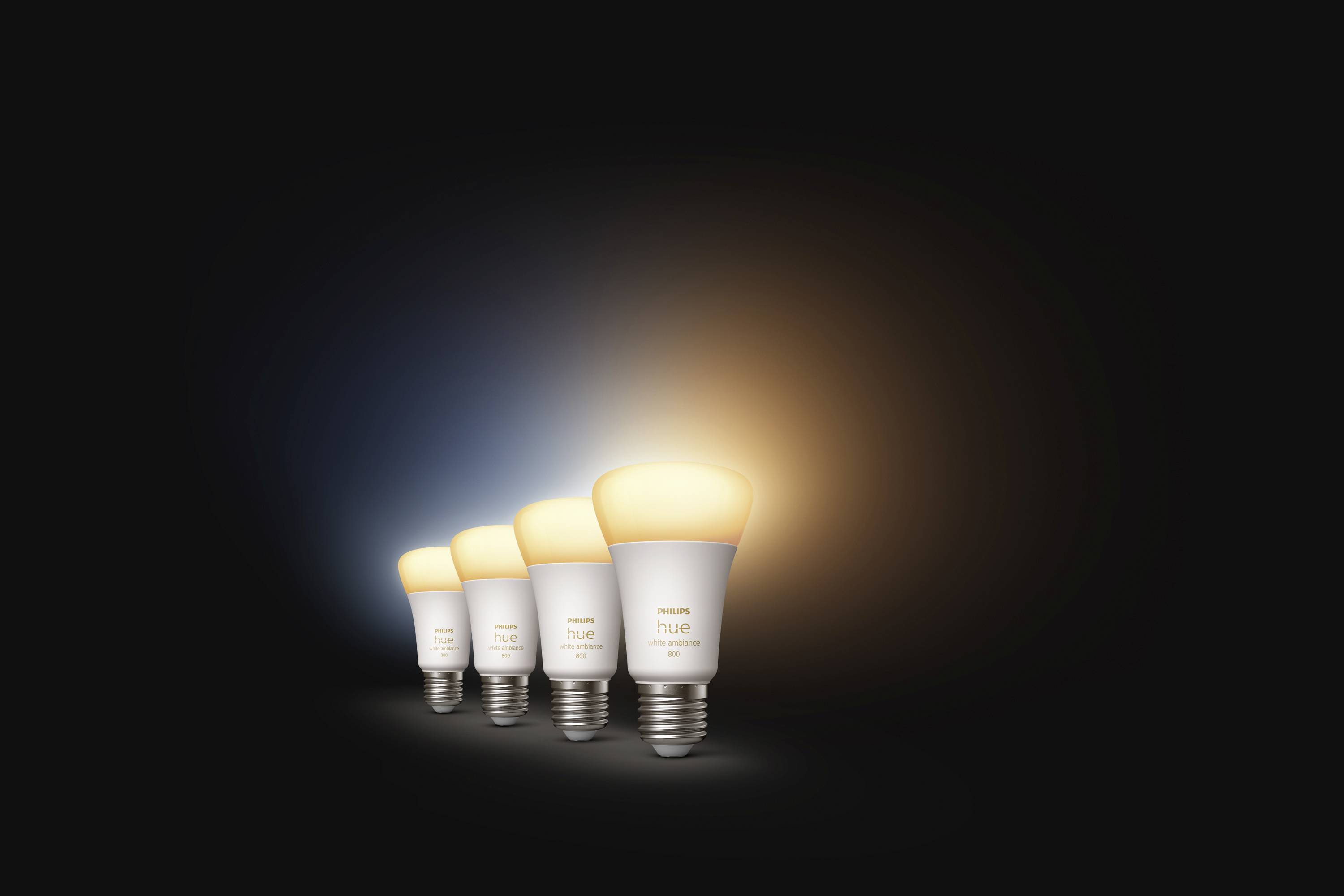 Philips Hue LED-Leuchtmittel (4er Set) 871951432828000 EEK: F (A - G) Hue White Ambiance Viererpack 4x570lm 60W E27 9 W Warmweiß bis Kaltweiß