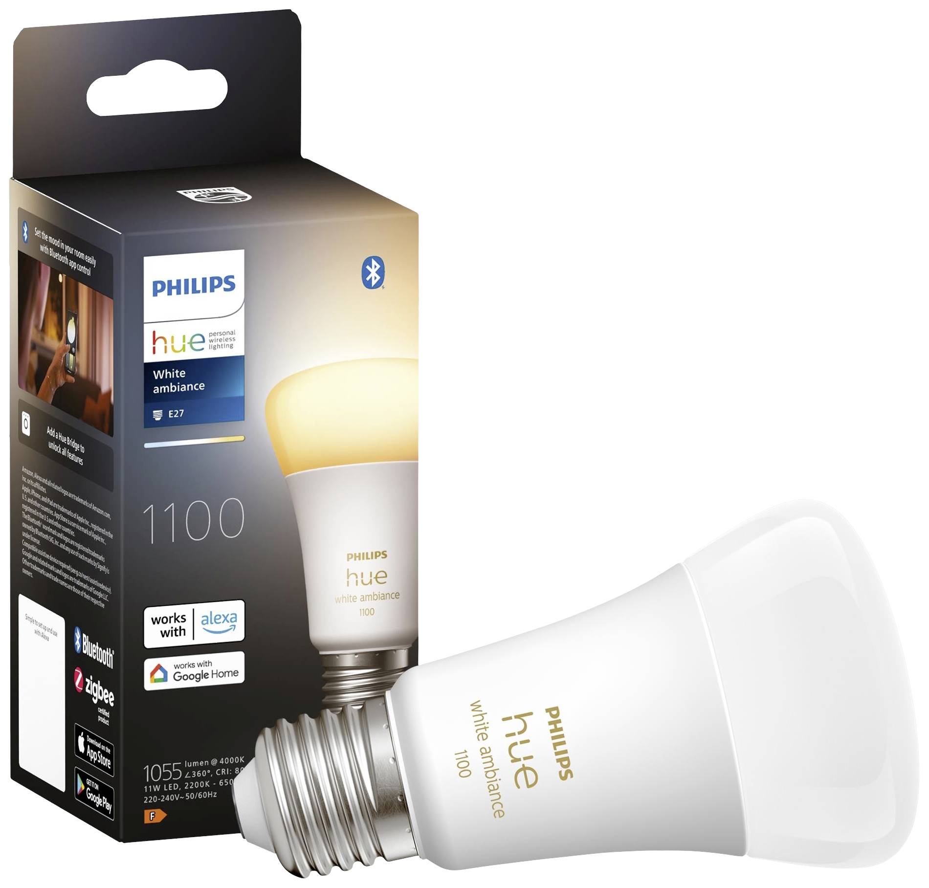 Philips LED LED-Leuchtmittel 871951429111900 EEK: F (A - G) Hue White Ambiance Einzelpack 800lm 75W E27 11 W Warmweiß bis Kaltweiß