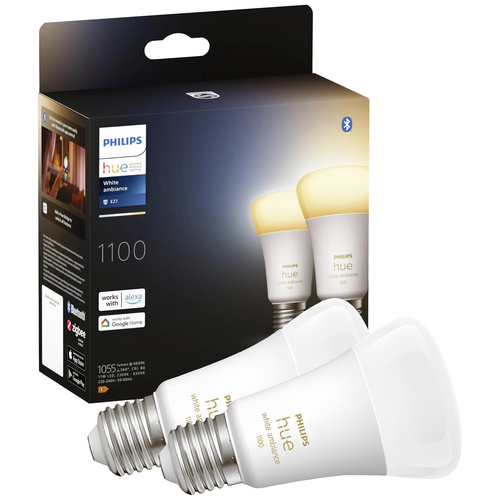 Philips Lighting Hue LED-Leuchtmittel (2er-Set) 871951429125600 EEK: F (A - G) Hue White Ambiance E