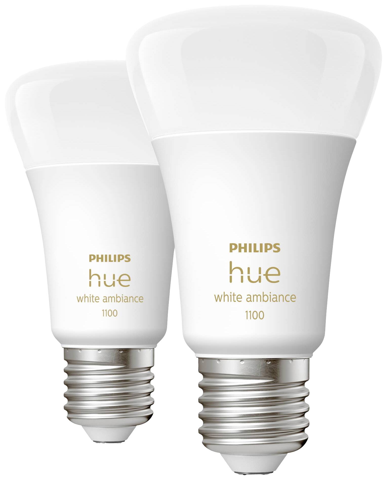 Philips Hue LED-Leuchtmittel (2er-Set) 871951429125600 EEK: F (A - G) Hue White Ambiance Doppelpack 2x1100lm 75W E27 11W Warmweiß