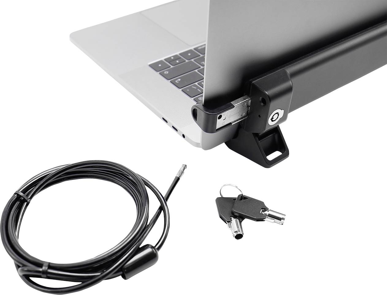 Renkforce Laptop Schloss Schlüsselschloss inkl. 2 Schlüssel 150cm RF-LLS-300