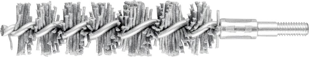 Eine Metallbürste mit verdrehten Borsten, geeignet zum Reinigen oder Entrosten von Rohren und anderen runden Oberflächen.