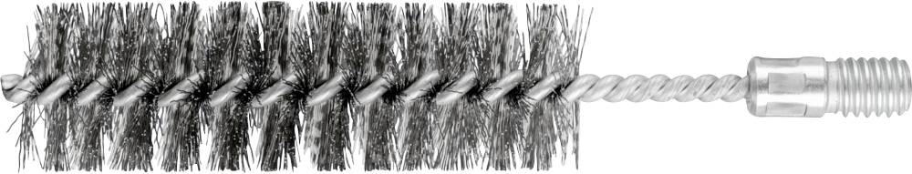 Reinigungsbürste mit Metallborsten und Spiralgriff, geeignet für das Säubern von Rohren oder anderen zylindrischen Objekten.