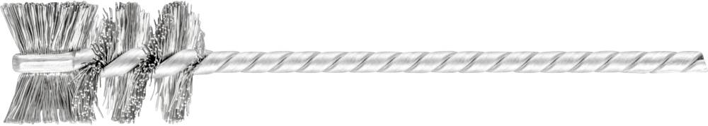 Langer, spiralig gewundener Stiel mit dreireihigem Bürstenkopf. Hauptsächlich zur Reinigung von Rohren oder Flaschenöffnungen.
