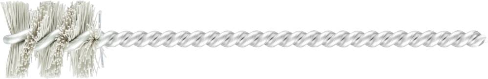 Ein dekoratives Seil mit Fransen auf der linken Seite, gehäkelt in einer gedrehten Form, oft als Trennelement verwendet.