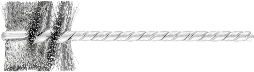 Drahtbürste mit verdrilltem Metalldraht, geeignet zum Reinigen oder Entrosten von Rohren und Bohrungen.