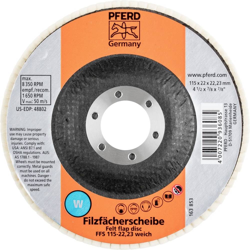PFERD 44370115 Polierfilz Durchmesser 115mm 5St.