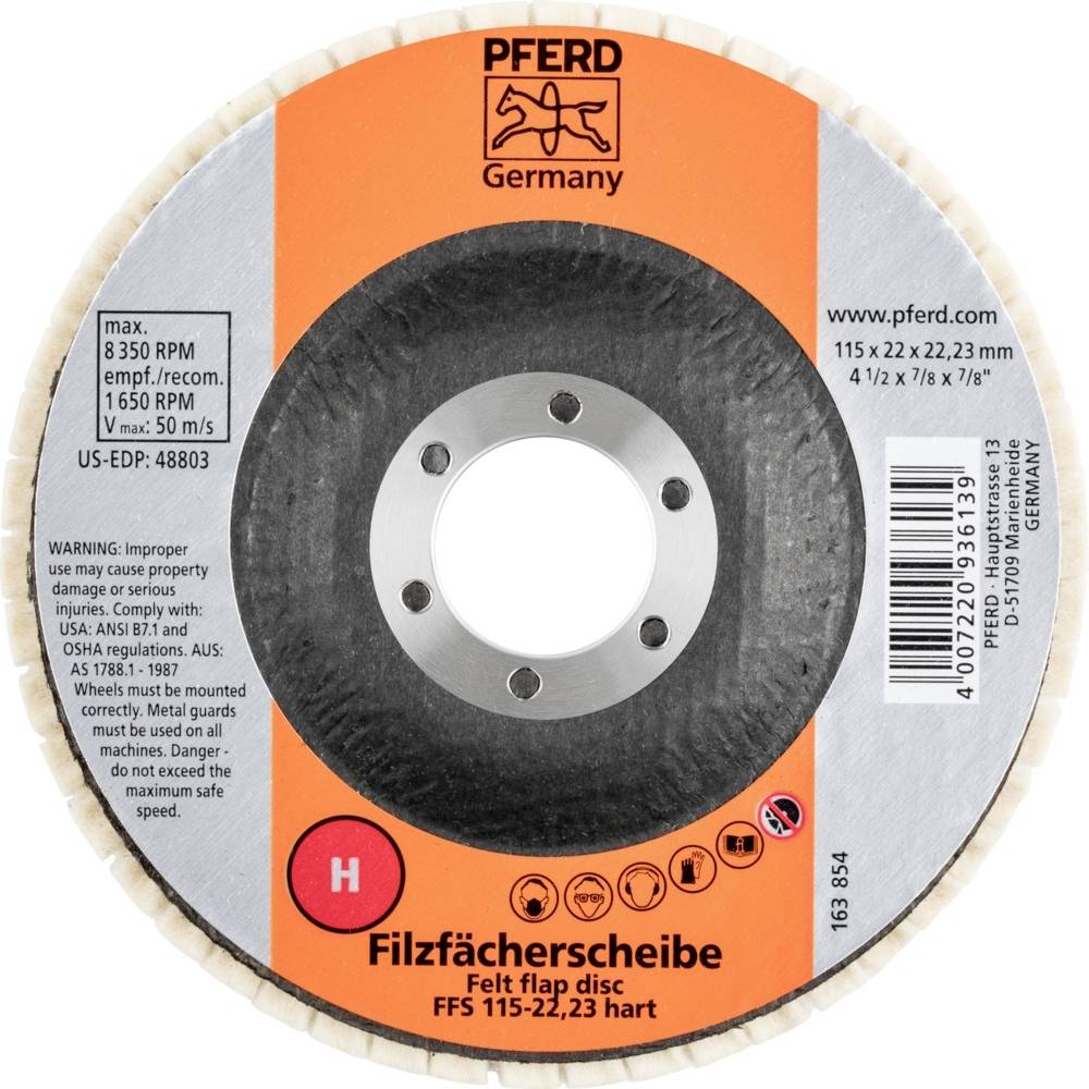 PFERD 44371115 Polierfilz Durchmesser 115mm 5St.