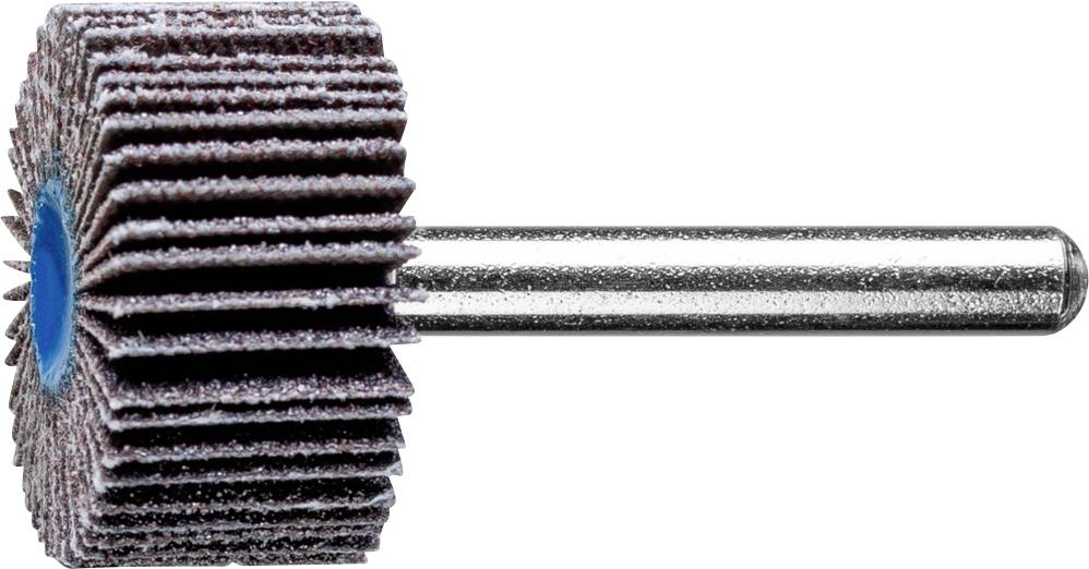 Schleifgerät mit mehreren Schleifscheiben, montiert auf einer Metallstange. Verwendet für präzises Schleifen und Polieren von Oberflächen.