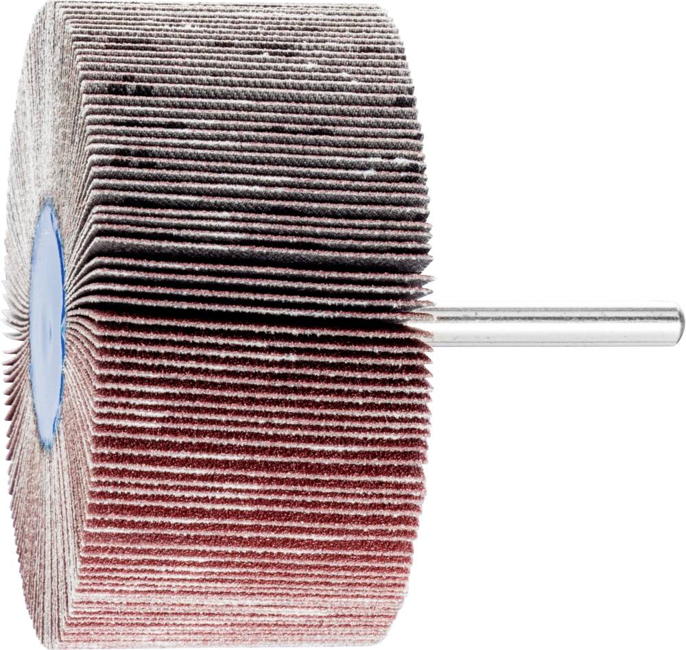 Großer Schleifwalzenaufsatz mit feinen, dichten Schleifscheiben und mittigem Metallgriff, hauptsächlich für Schleifarbeiten.