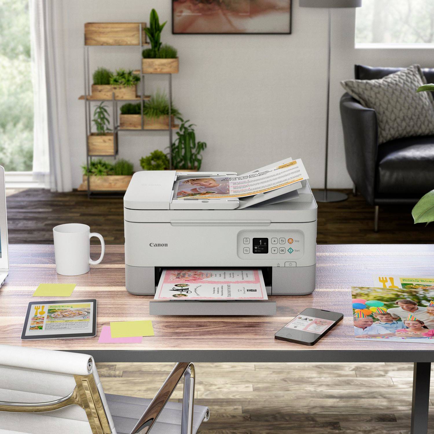 Canon PIXMA TS7451a Multifunktionsdrucker Tintenstrahl Farbe A4 Drucker, Scanner, Kopierer WLAN, USB, Bluetooth®