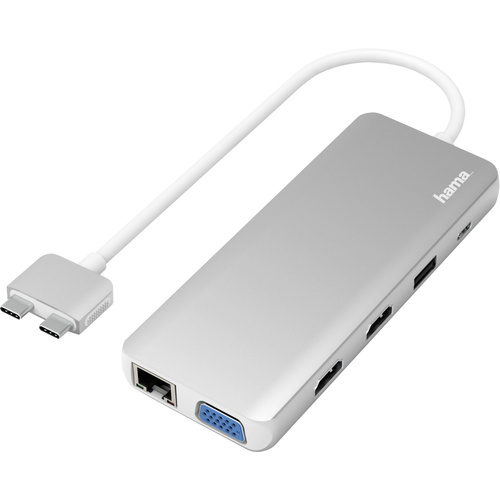 Hama USB-C® Notebook Dockingstation 00200133 Passend für Marke: Apple MacBook inkl. Ladefunktion, U
