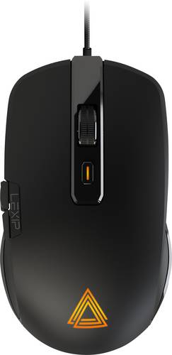 Pixminds NP93 Neptunium Alpha Gaming-Maus USB Optisch Schwarz, RGB 6 Tasten 12000 dpi Beleuchtet