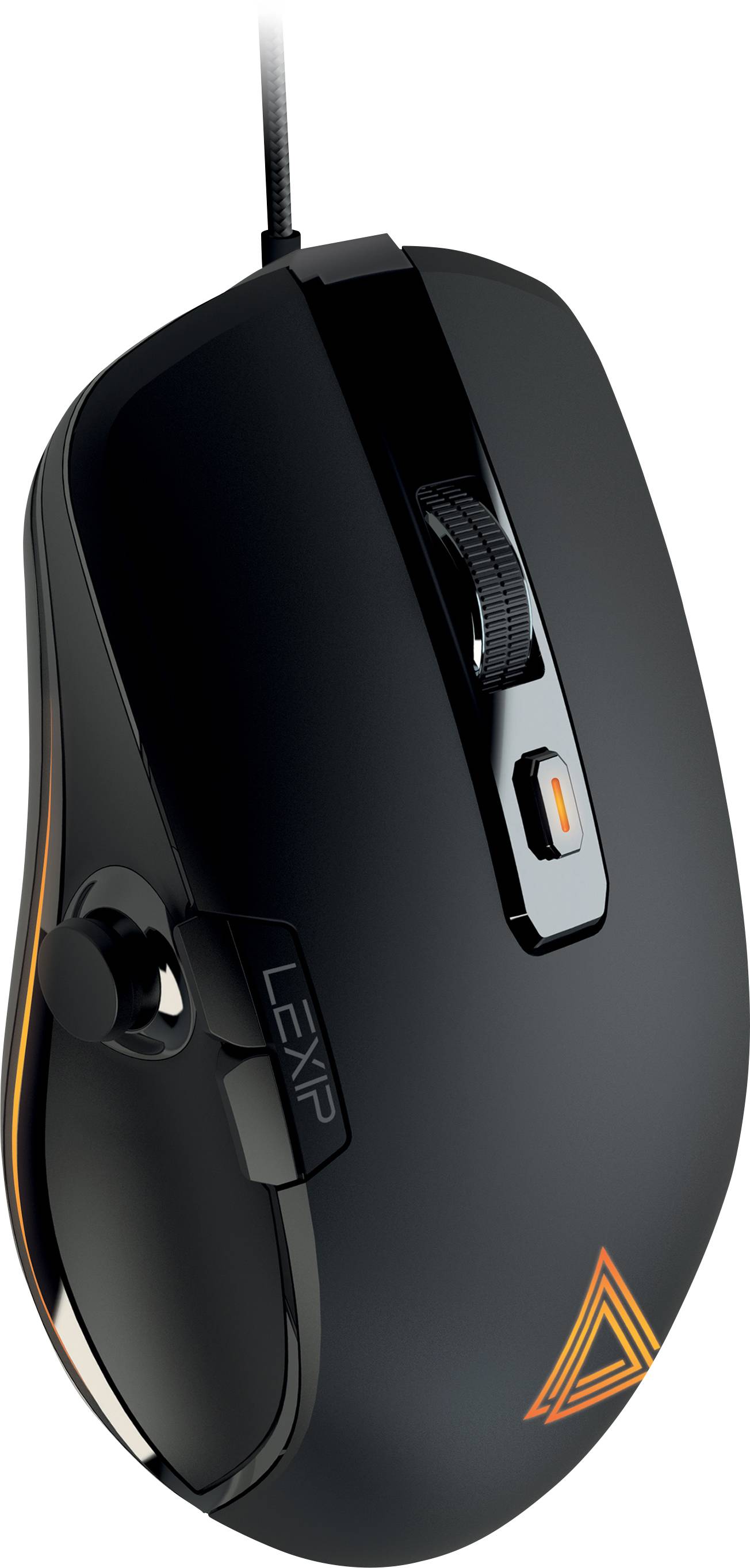 Pixminds NP93 Neptunium Alpha Gaming-Maus USB Optisch Schwarz, RGB 6 Tasten 12000 dpi Beleuchtet