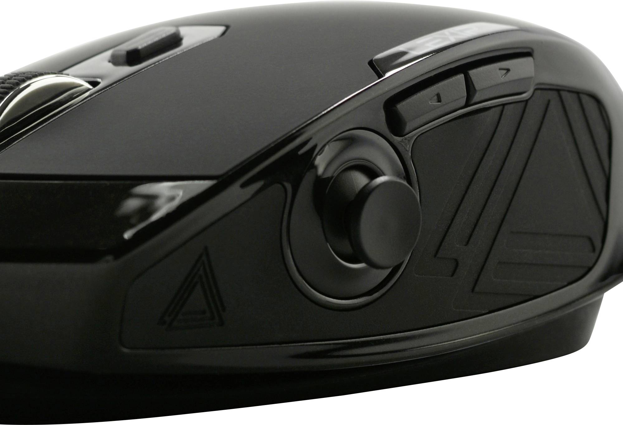 Pixminds PU94 3D 3D-Maus USB Laser Schwarz, RGB 6 Tasten 12000 dpi Beleuchtet