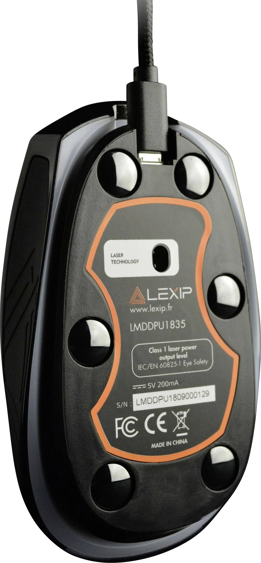 Pixminds PU94 3D 3D-Maus USB Laser Schwarz, RGB 6 Tasten 12000 dpi Beleuchtet