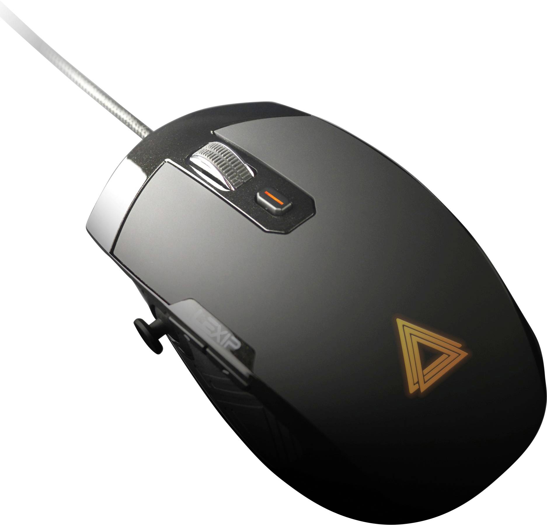 Pixminds PU94 3D 3D-Maus USB Laser Schwarz, RGB 6 Tasten 12000 dpi Beleuchtet