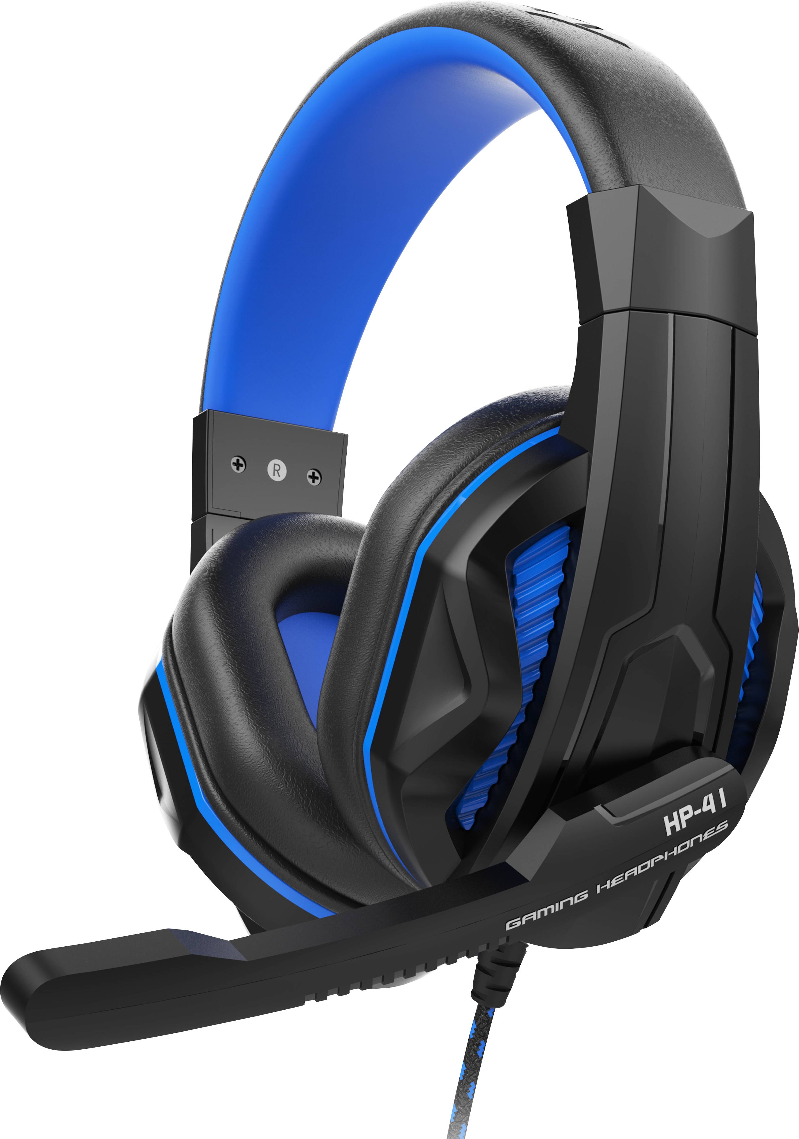Steelplay HP41 Over Ear Headset kabelgebunden Stereo Schwarz/Blau Lautstärkeregelung, Mikrofon-Stummschaltung Gaming