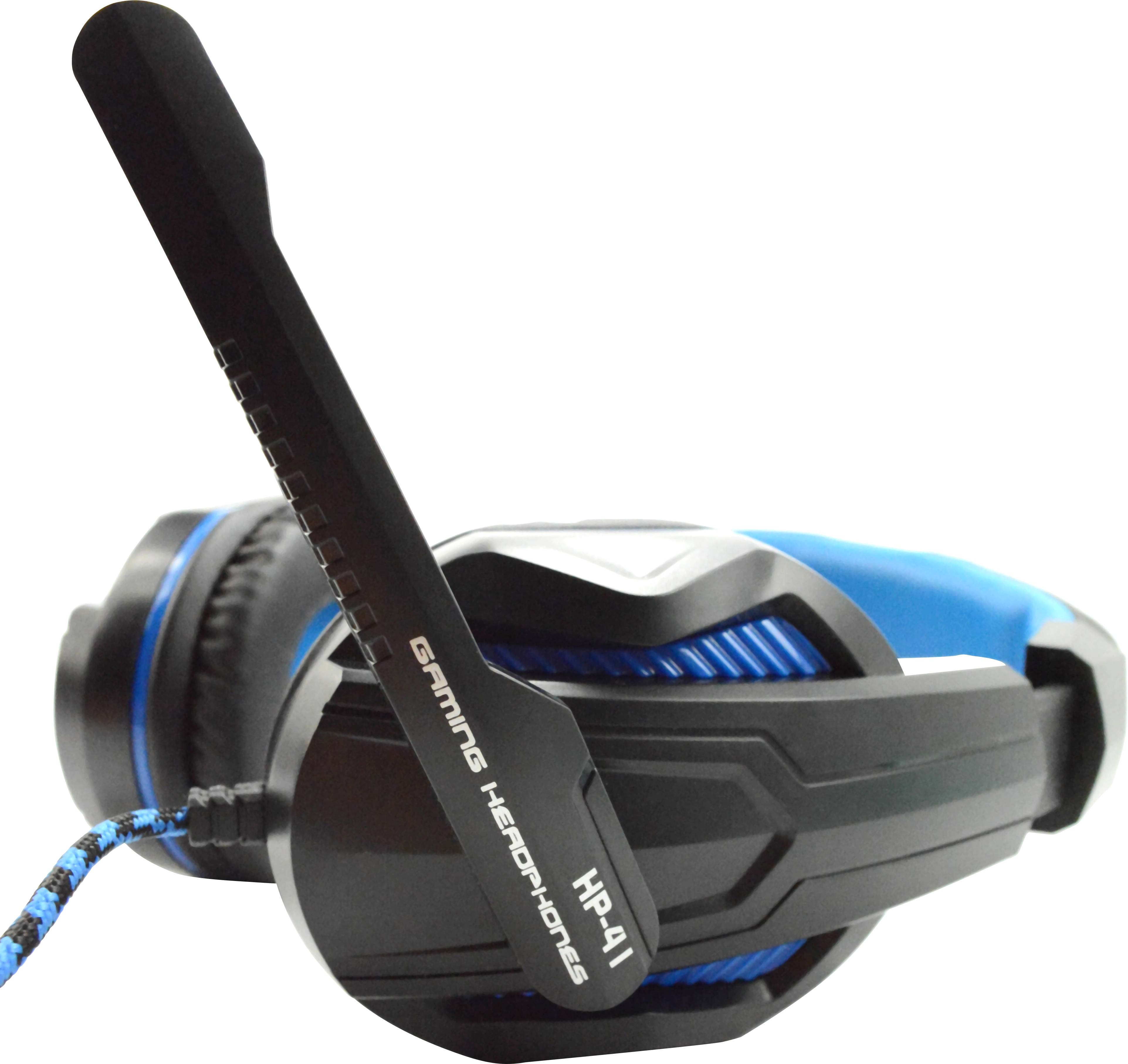Steelplay HP41 Over Ear Headset kabelgebunden Stereo Schwarz/Blau Lautstärkeregelung, Mikrofon-Stummschaltung Gaming