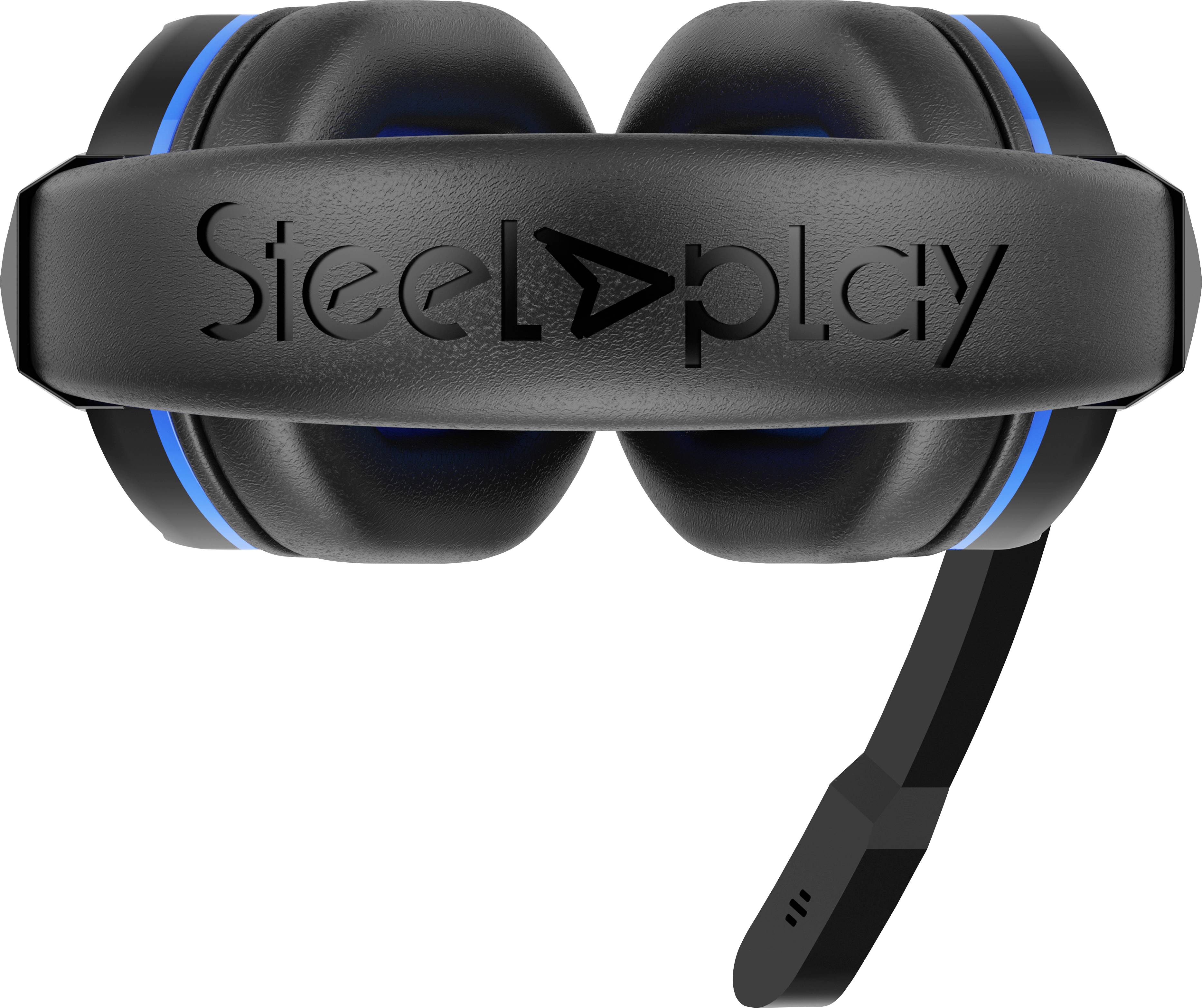 Steelplay HP41 Over Ear Headset kabelgebunden Stereo Schwarz/Blau Lautstärkeregelung, Mikrofon-Stummschaltung Gaming