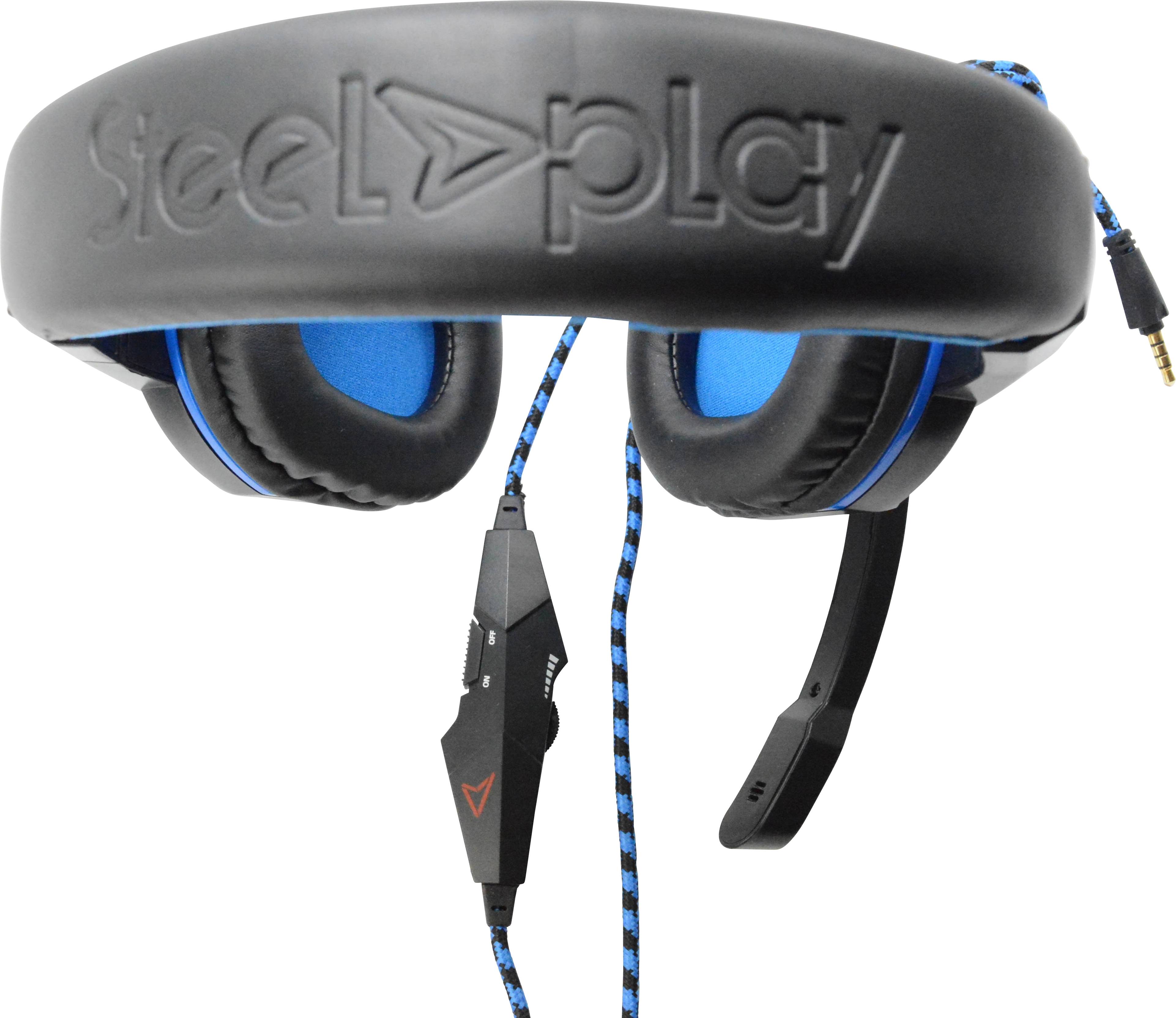 Steelplay HP41 Over Ear Headset kabelgebunden Stereo Schwarz/Blau Lautstärkeregelung, Mikrofon-Stummschaltung Gaming