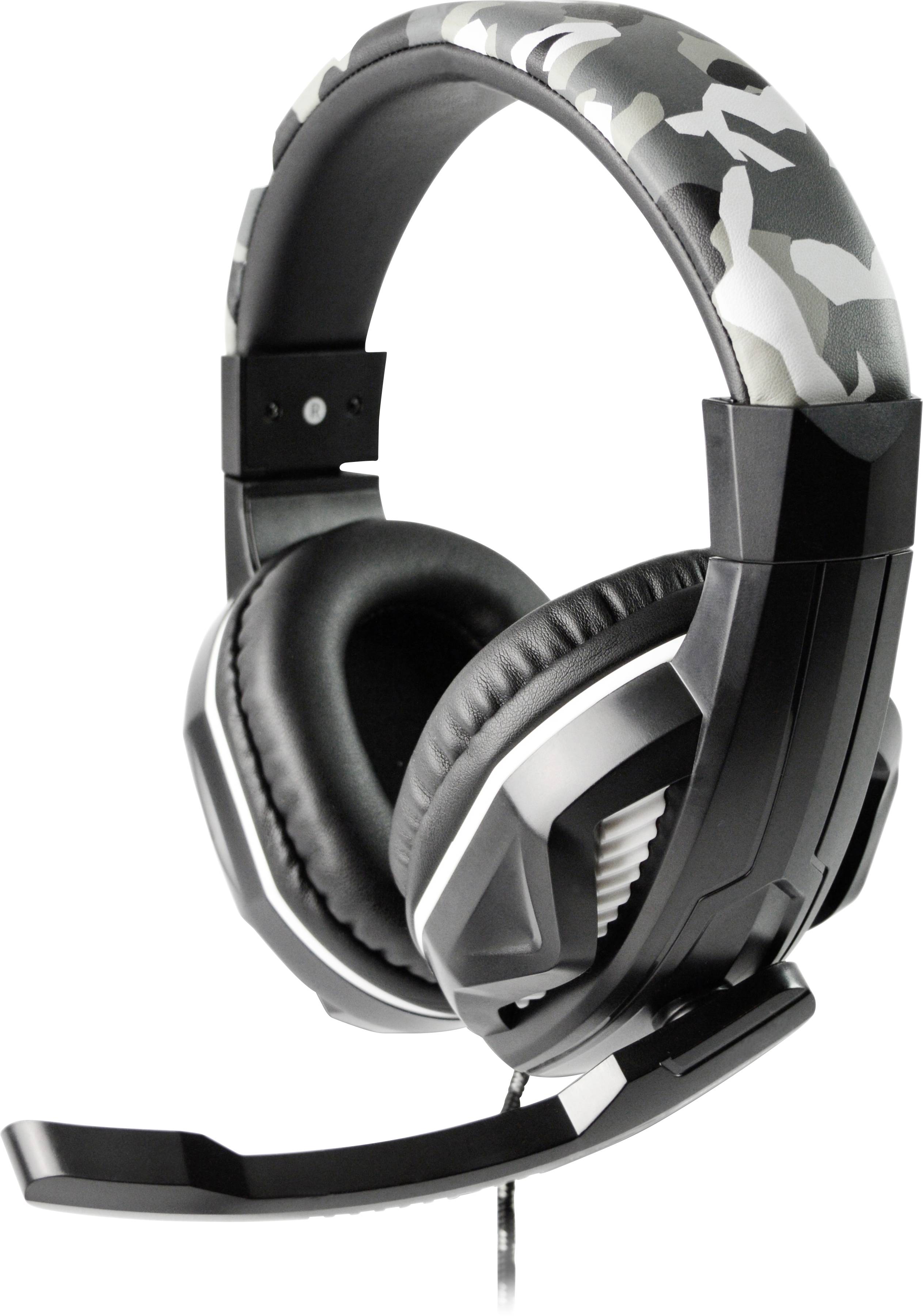Steelplay HP42 Over Ear Headset kabelgebunden Stereo Camouflage Grau Lautstärkeregelung, Mikrofon-Stummschaltung Gaming