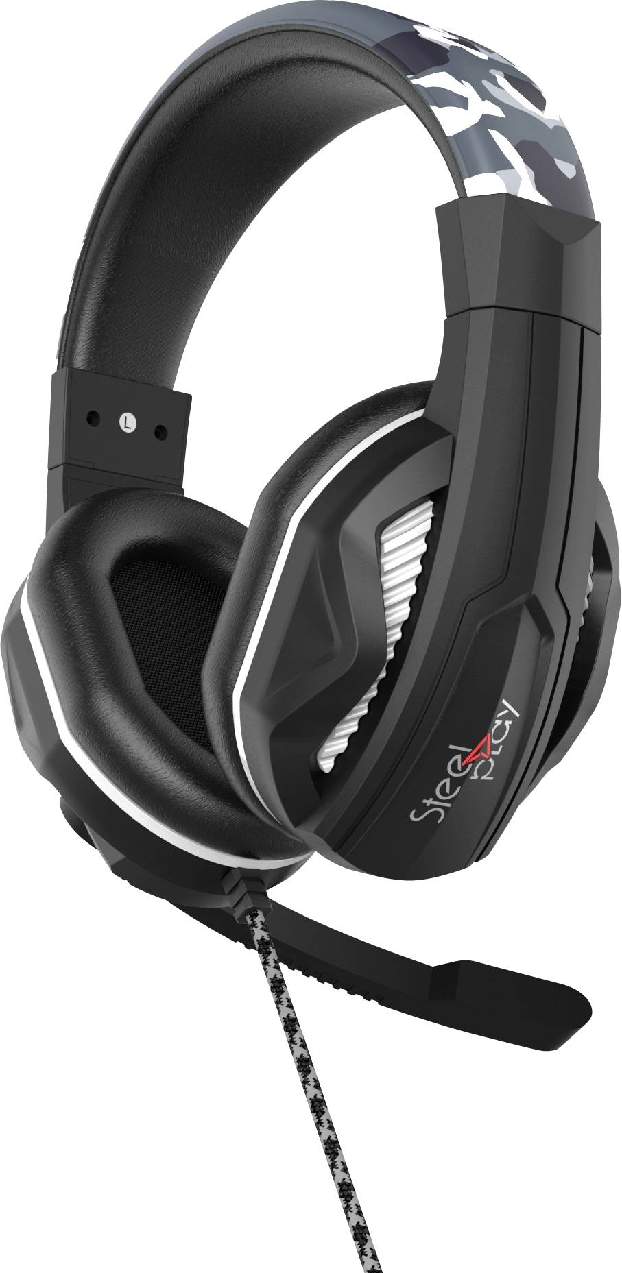 Steelplay HP42 Over Ear Headset kabelgebunden Stereo Camouflage Grau Lautstärkeregelung, Mikrofon-Stummschaltung Gaming