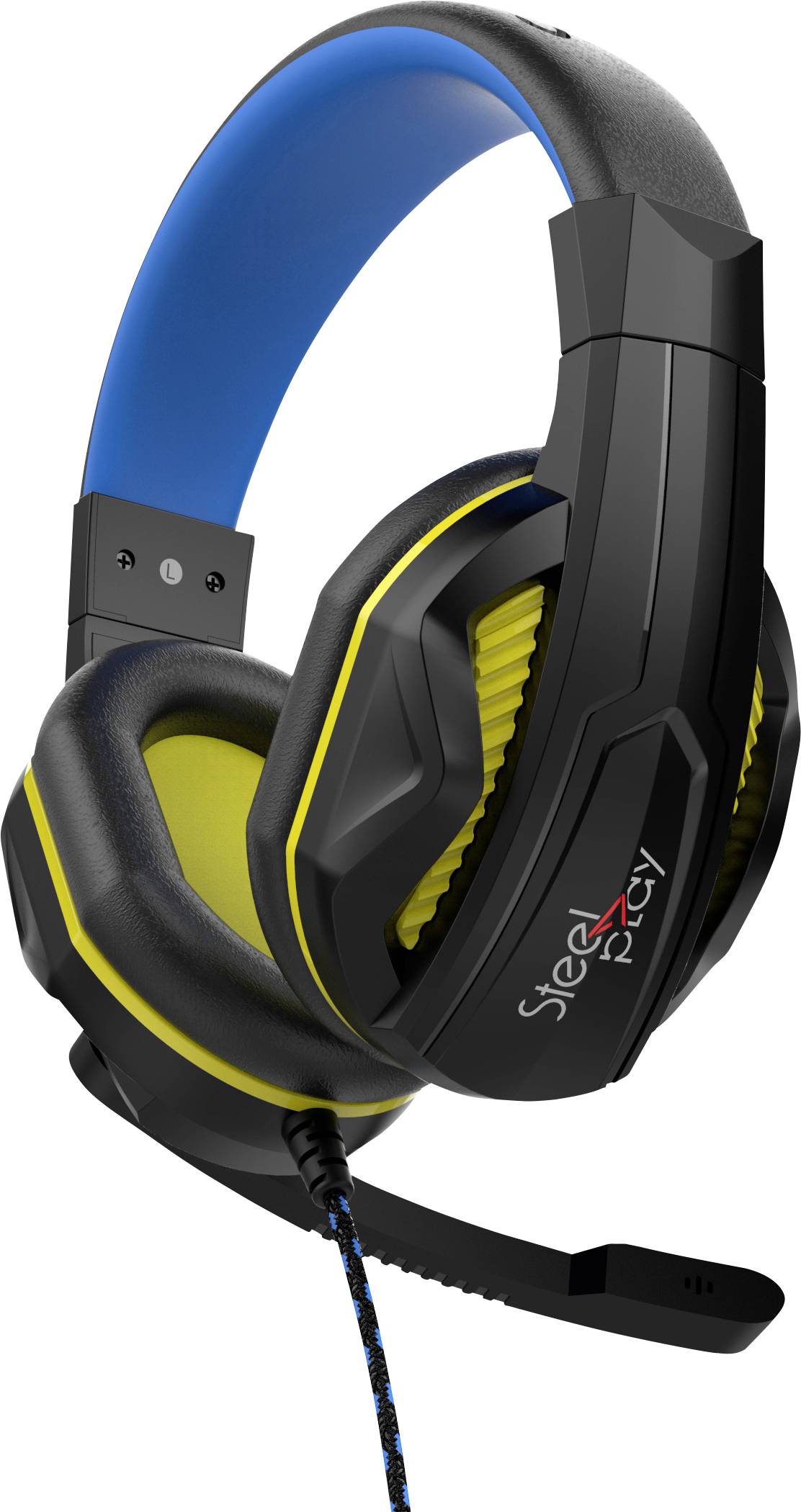 Steelplay HP47 Over Ear Headset kabelgebunden Stereo Schwarz/Blau Lautstärkeregelung, Mikrofon-Stummschaltung Gaming