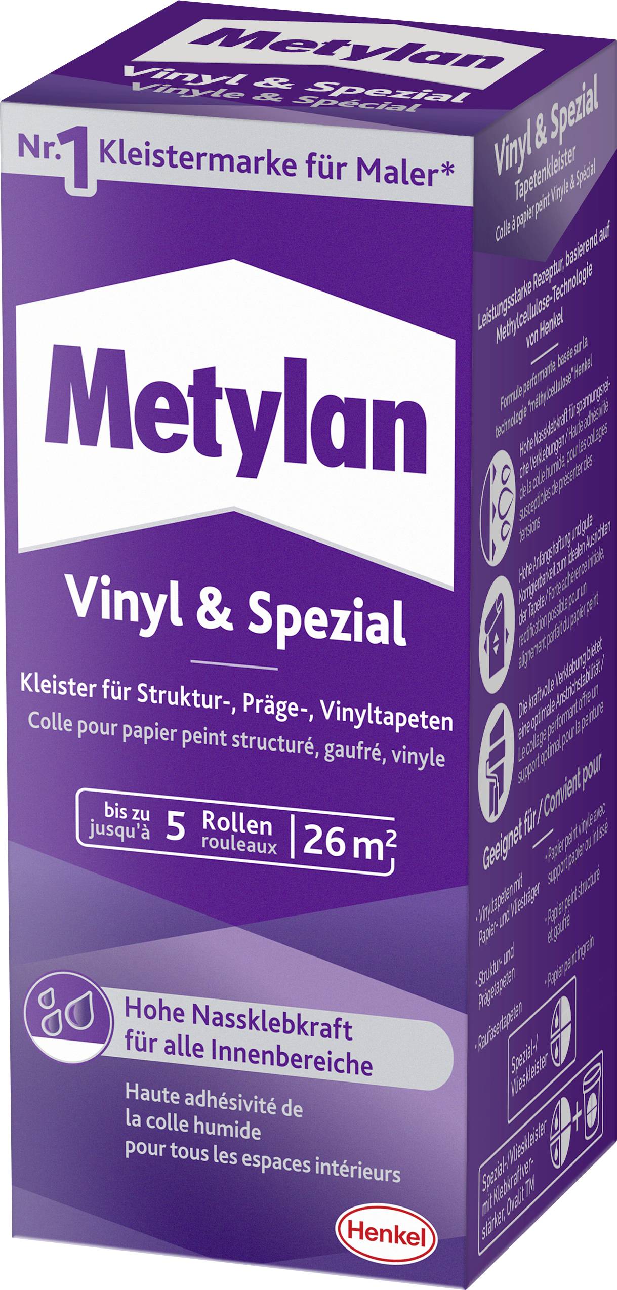 Metylan Klester Metylan Vles Tapetenklester 180 G Paket