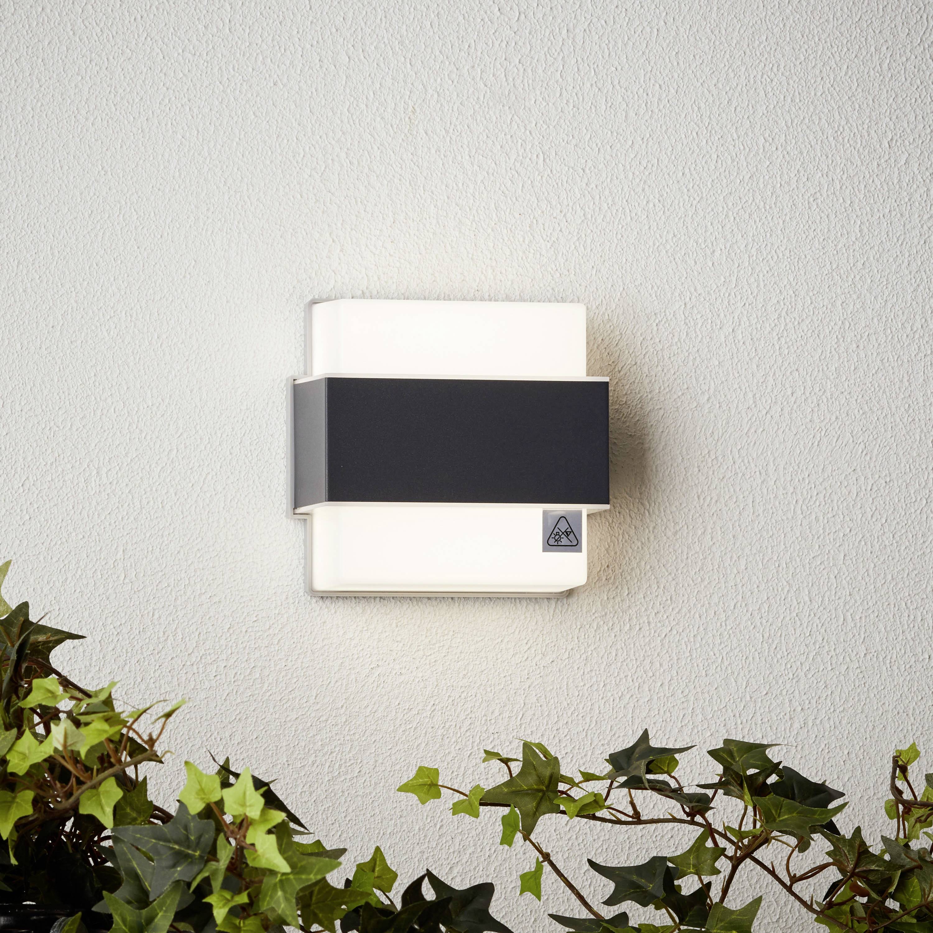 Brilliant Archie G96387/63 LED-Außenwandleuchte EEK: E (A - G) LED LED fest eingebaut 7W Weiß, Anthrazit