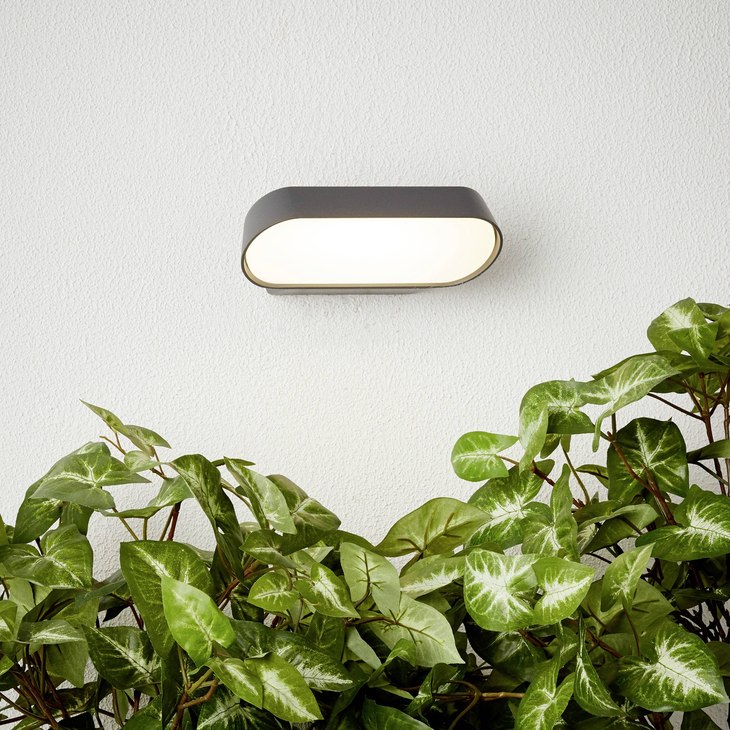 Brilliant Samira schräg G96419/76 LED-Außenwandleuchte LED LED fest eingebaut 7W Schwarz, Weiß