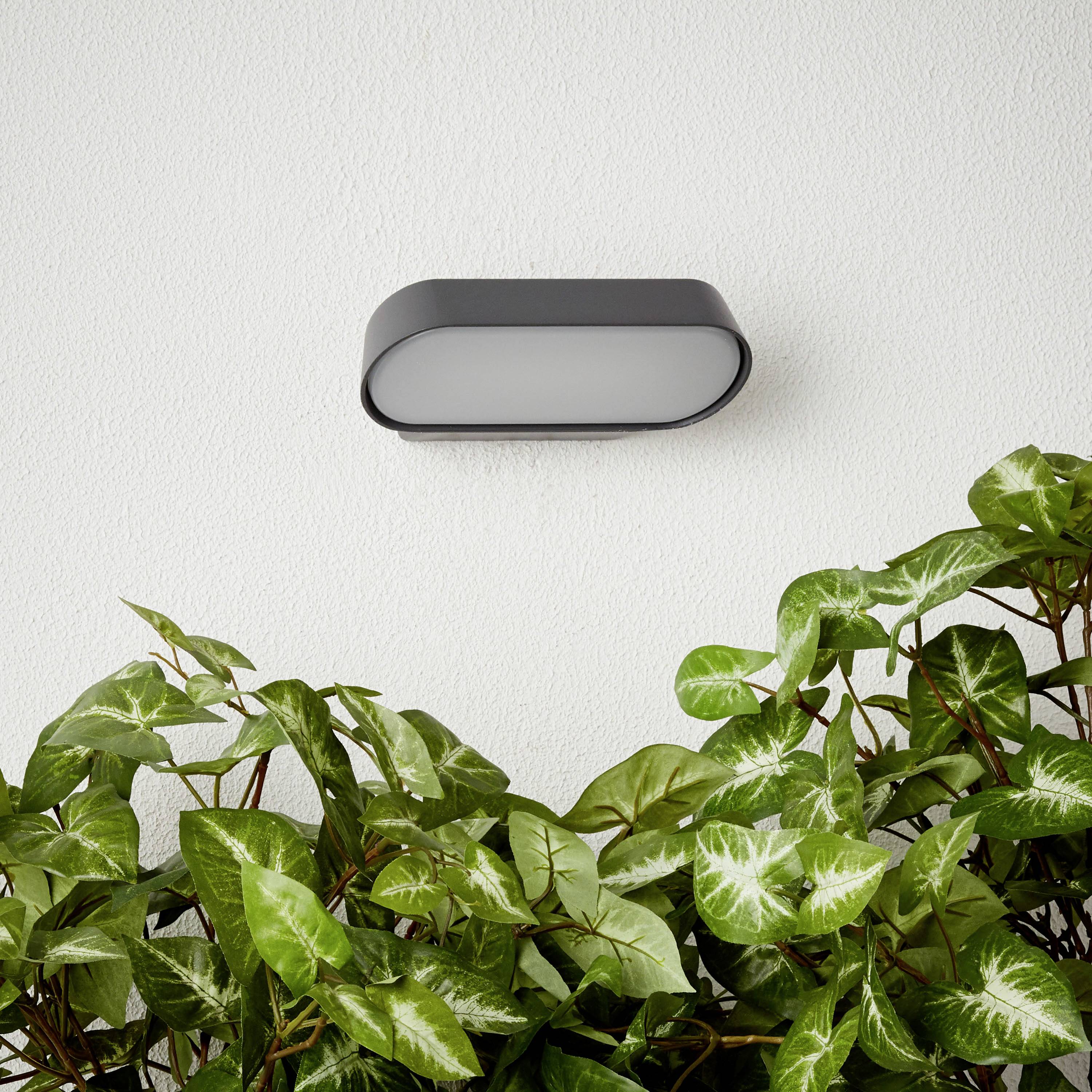 Brilliant Samira schräg G96419/76 LED-Außenwandleuchte LED LED fest eingebaut 7W Schwarz, Weiß