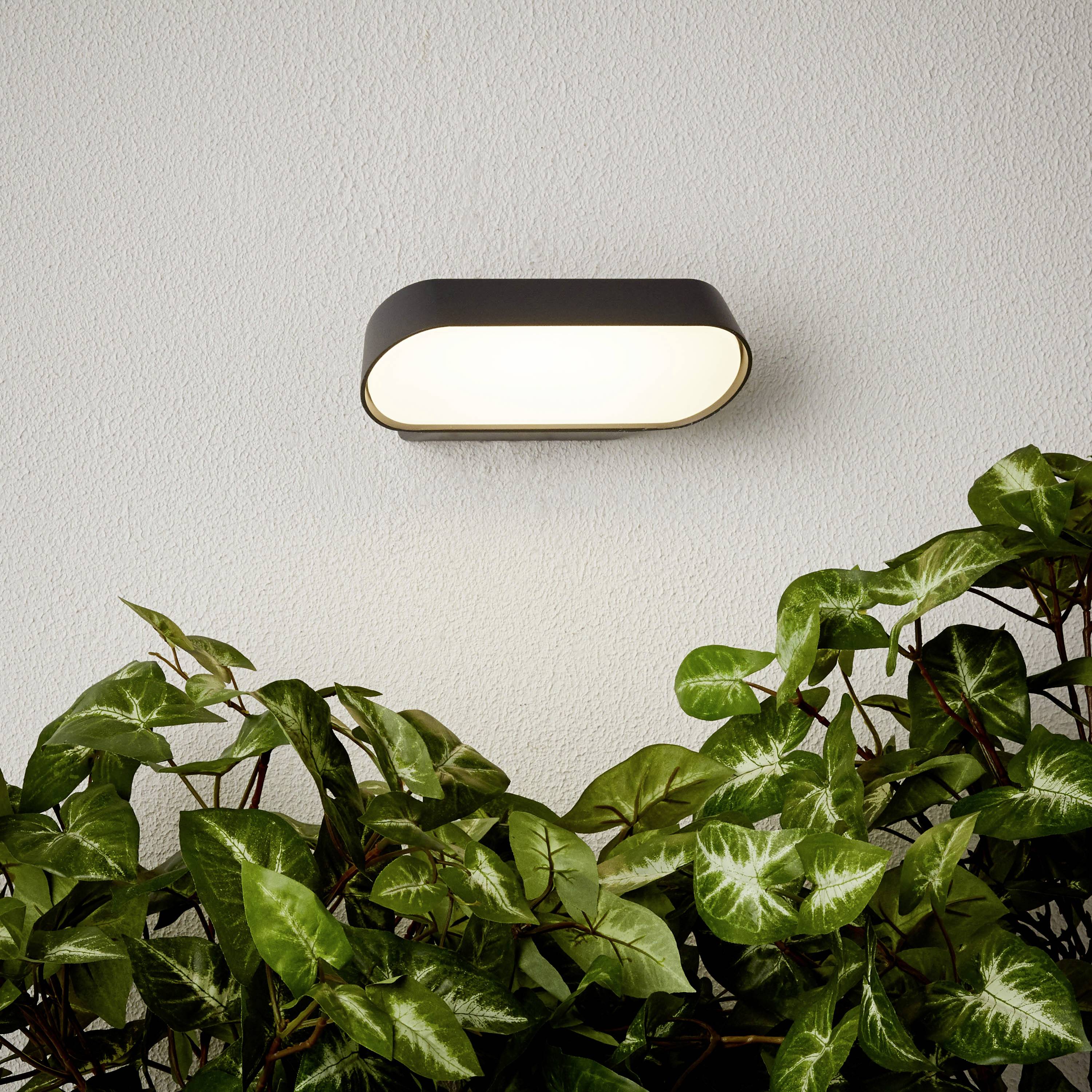 Brilliant Samira schräg G96419/76 LED-Außenwandleuchte LED LED fest eingebaut 7W Schwarz, Weiß