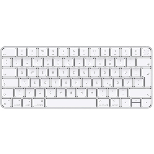 Apple Magic Keyboard mit Touch ID Bluetooth® Tastatur Deutsch, QWERTZ Weiß Wiederaufladbar