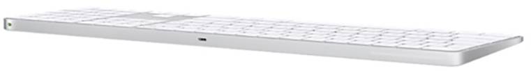 Apple Magic Keyboard Touch ID Num Key Bluetooth® Tastatur Deutsch, QWERTZ Weiß Wiederaufladbar