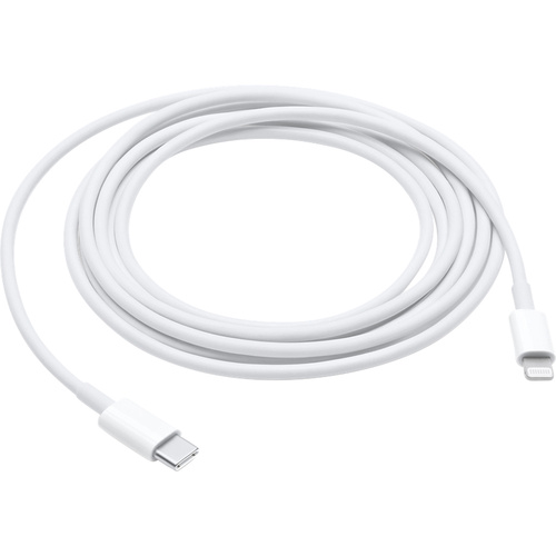 Apple iPad/iPhone/iPod Anschlusskabel [1x USB-C® Stecker - 1x Lightning-Stecker] 2.00m Weiß