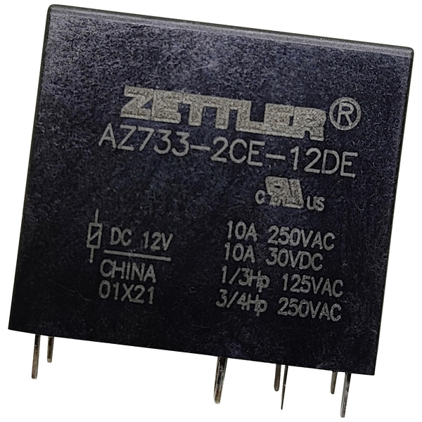Zettler Electronics AZ733-2CE-12DE Printrelais 12 V/DC 12 A 2 Wechsler 1 St.